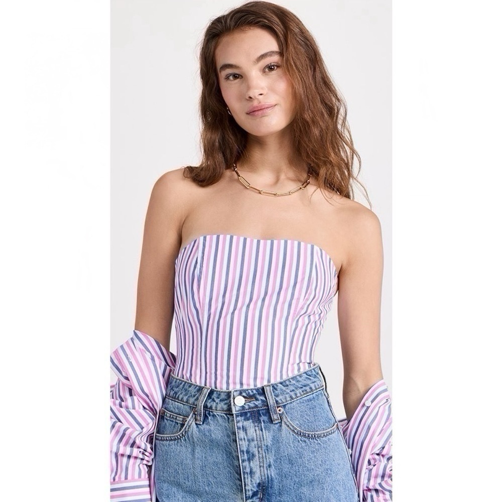 Favorite Daughter The Lanai Top in Blue & Pink